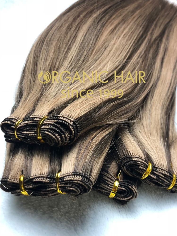 High quality piano color handtied weft with full cuticle intact  C86